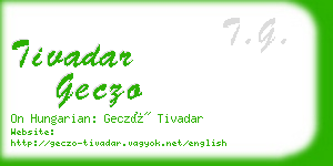 tivadar geczo business card